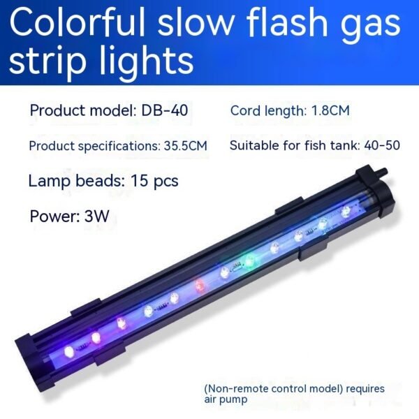 Fish Tank Light Waterproof Aquarium Bubble Light Fish Tank Lighting Aquarium Diving Underwater Lamp - Image 3