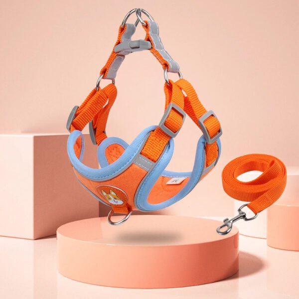 New Dog Leash And Harness Set Pet Dog Harness And Leash Set Adjustable Puppy Cat Harness Vest Reflective Walking No Pull Lead Leash For Small Dogs Chihuahua - Image 9