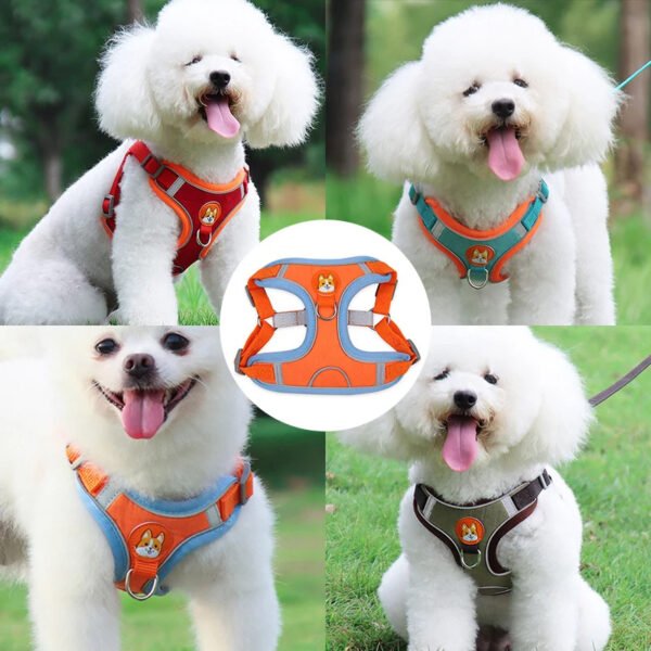 New Dog Leash And Harness Set Pet Dog Harness And Leash Set Adjustable Puppy Cat Harness Vest Reflective Walking No Pull Lead Leash For Small Dogs Chihuahua - Image 10