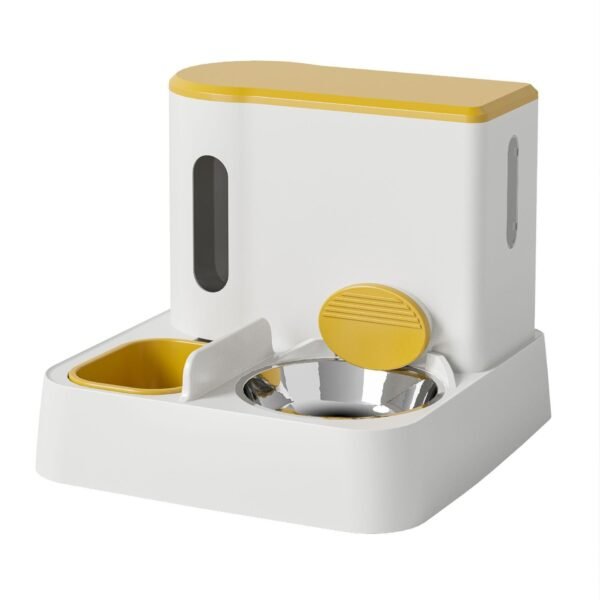 Cat Automatic Pet Feeder Water Dispenser Integrated Double Bowl Drinking Pet - Image 3