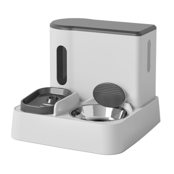 Cat Automatic Pet Feeder Water Dispenser Integrated Double Bowl Drinking Pet - Image 4